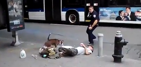 Police Shoots Dog Defending Homeless Owner