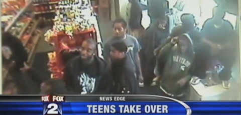Detroit Teens Takeover Gas Station